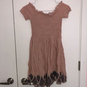 Adorable pink dress with accent bottom